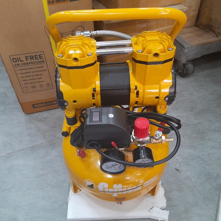 Máy bơm hơi mini 12 lít không dầu fj-1512